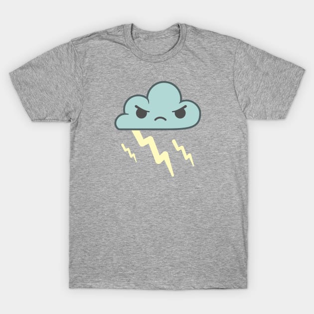 Grumpy Cloud T-Shirt by distractedrabbit